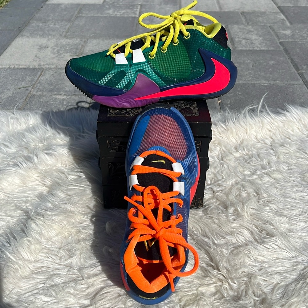 Nike Zoom Freak 1 Roots Vibrant Multicolor Athletic Sneakers big kids 3.5 EUC - Picture 5 of 17
